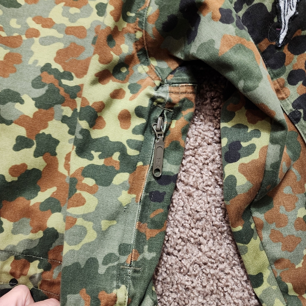 Vintage Scharrer German Military Uniform Camo Jacket Parka UniSex 1997 Koi Patch - Picture 7 of 13